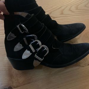 Toga Pulla black suede boots size 39
